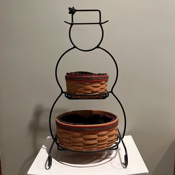 Longaberger Accents Longaberger Small Wrought Iron Snowman Set